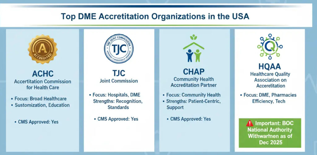 Which DME accreditation company is best in the USA?